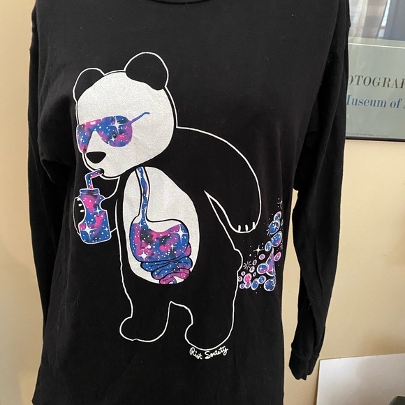 Riot Society long sleeve with farting panda. Medium - Picture 2 of 3